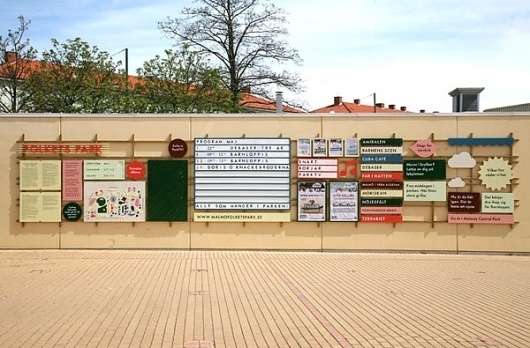 Byggstudio #information #public #park #malm #signage #folkets #malmo #futura #navigation
