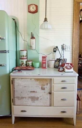 Old School #fridge #desk #vintage