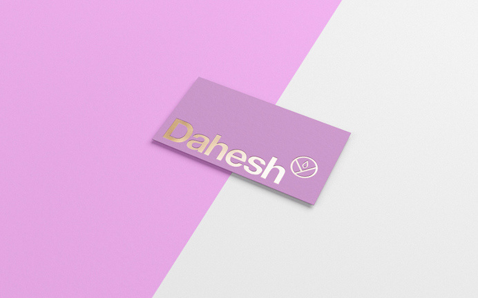 Menta Picante | Dahesh #business #card #hotstamping #gold #logo