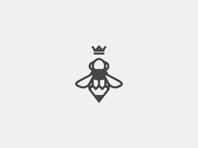 Bee + #crown #bee #lines