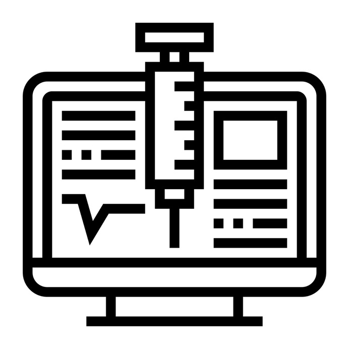 See more icon inspiration related to injection, electronics, syringe, social media, screen, monitor, technology and computer on Flaticon.