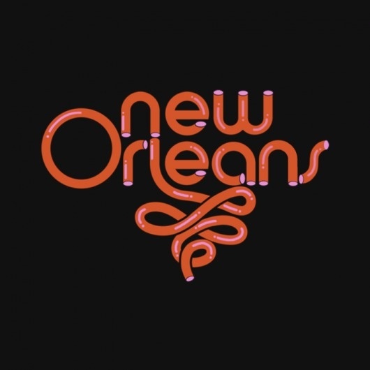 Justin Harder > New Orleans #iconography #icon #logo #identity #symbol #type