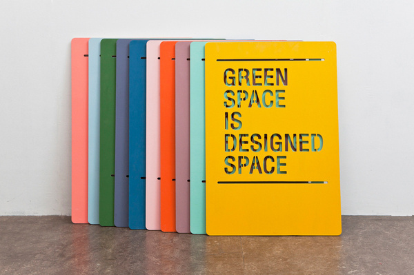 Raw Color #cut #design #graphic #out #stencil #wood #signage #typography