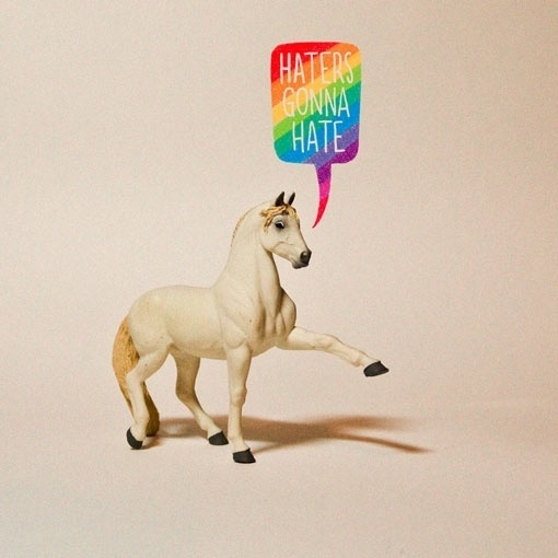 andiebot (Just two horns? Pathetic) #rainbow #horse #funny