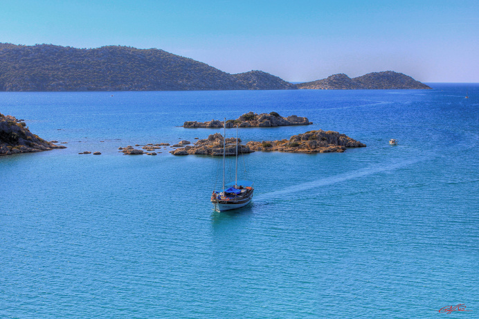 The Blue Turkish Mediterranean coast