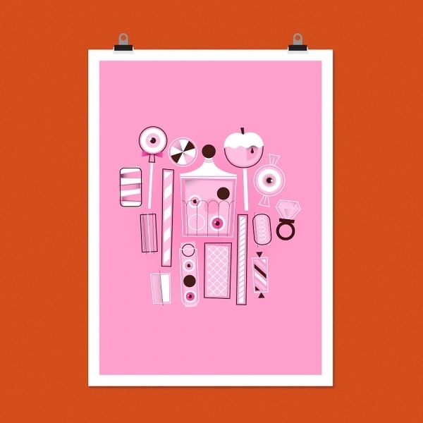 Eye Candy – neiljrook.com #rook #pink #neil #j #candy #illustration #sweets