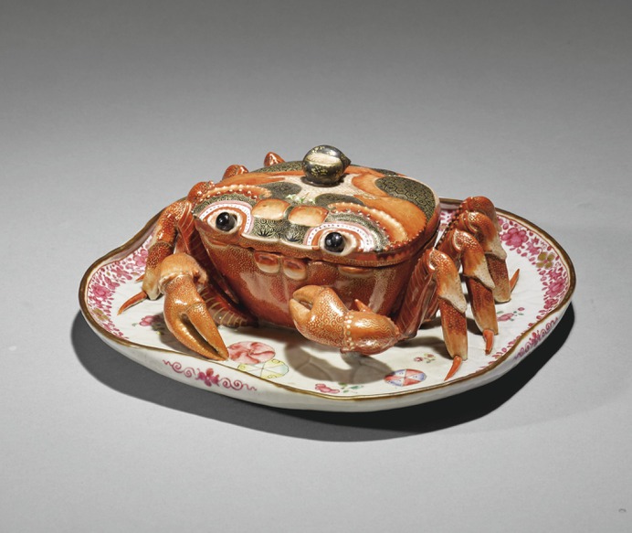 (#324) A RARE CHINESE EXPORT CRAB-FORM TUREEN AND COVER, QING DYNASTY, QIANLONG PERIOD |