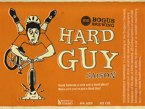 Bogus Brewing Hard Guy Label #packaging #beer #label #bottle