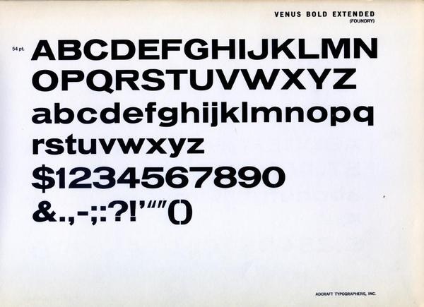 Venus was a Wagner & Schmidt design. #type #specimen #typography