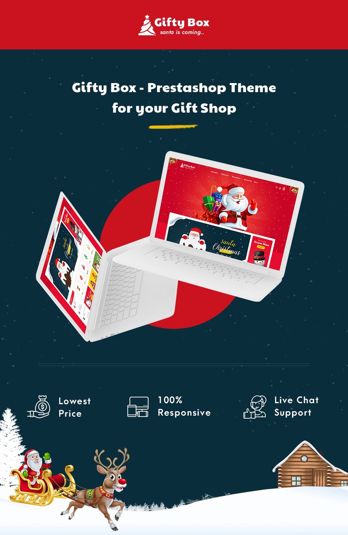 #Christmas #Gift #GiftyBox - #Prestashop #Responsive #Theme | #TemplateTrip #eCommerce #Website #Design #Template