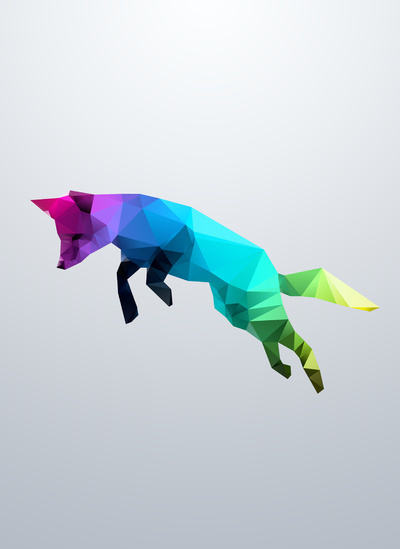 Glass Animal – Flying Fox Art Print by Three Of The Possessed #t-shirt #design #fox