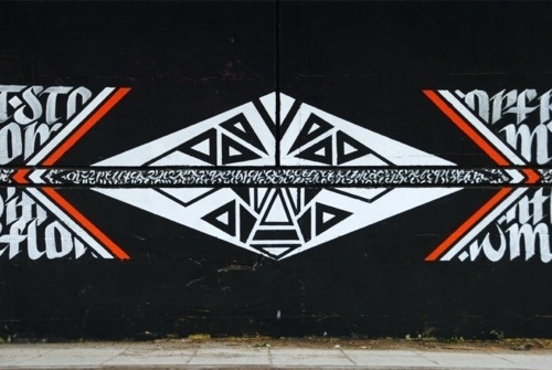 BLAQK #calligraphy #greg #lines #geometry #2012 #blaqk #art #street #papagrigoriou #simek