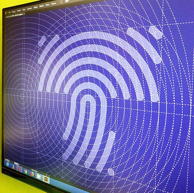 Letter “T” + fingerprint