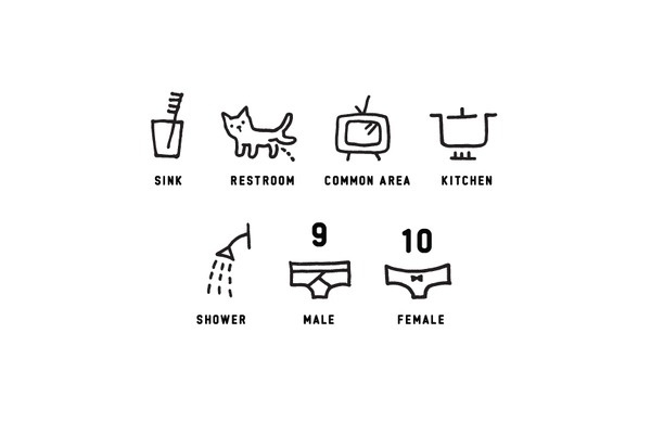 Hostel icon system by nami kurita #drawn #hand #icons #iconography
