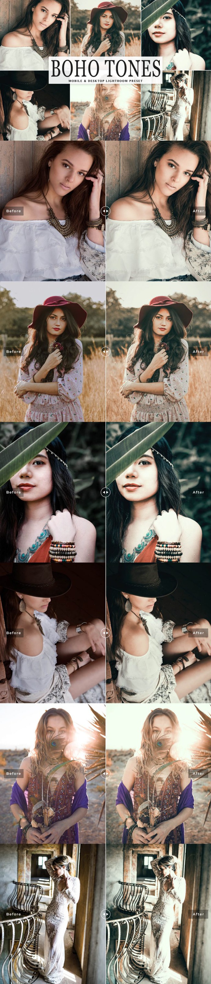 Free Boho Tones Mobile & Desktop Lightroom Preset