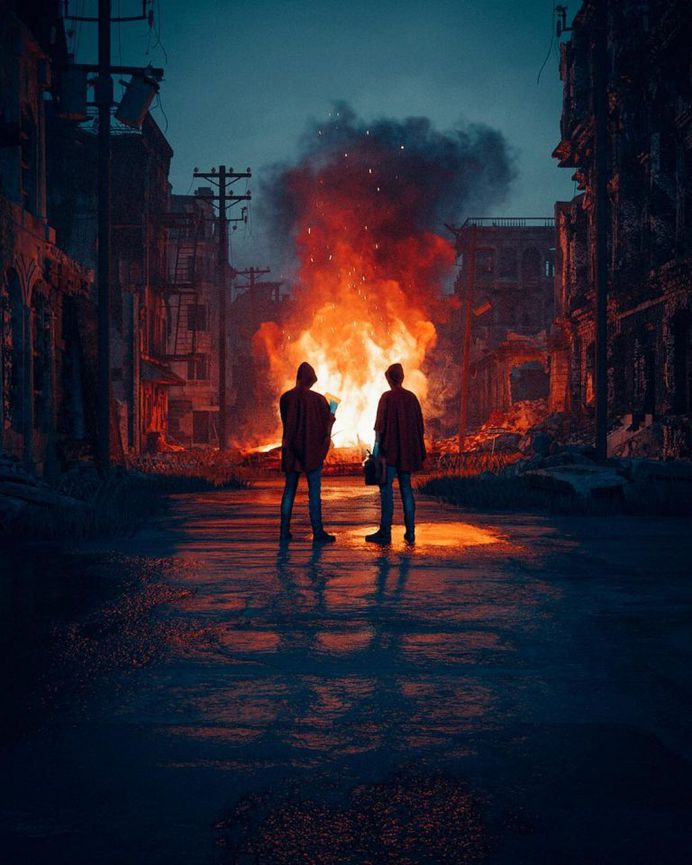 Cyberpunk and Post-Apocalyptic Urban Landscapes by Justin Leduc