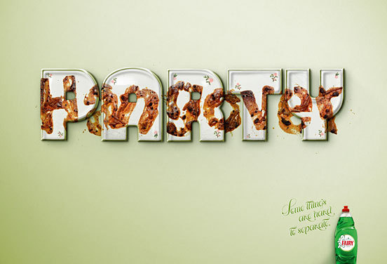 30 Creative Advertisements with Amazing Typographic Design | The Design Inspiration #advertisement #photography #mess #clever #hangover #party