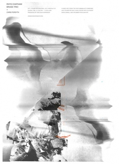 GigPosters.com - Rhys Chatham Brass Trio - Chris Forsyth #collage #screenprint