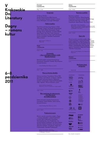 FFFFOUND! | V krakowskie dni literatury : portfolio #poster