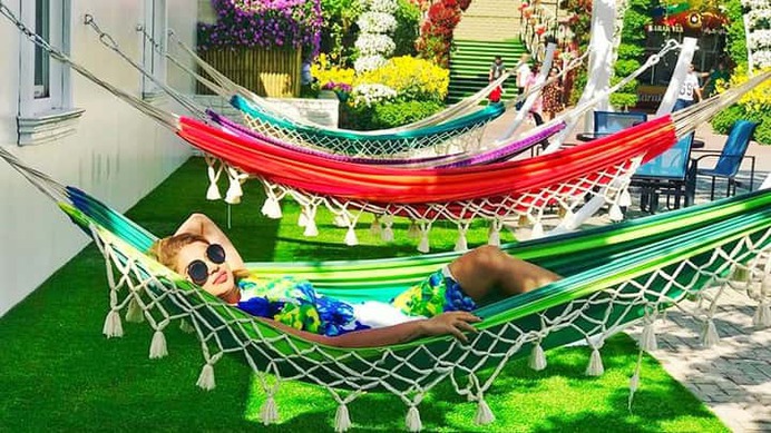 Brazilian Hammocks are really impressive at the Dubai Miracle Garden.