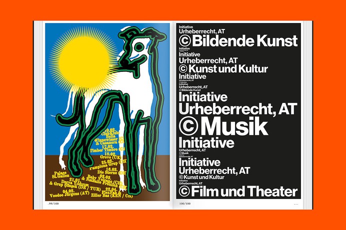 The motto of this year's 100 Beste Plakate is enticing and delivers on its promise: Every year, the association 100 Beste Plakate e. V. honors the most outstanding and creative poster designs from Germany, Austria, and Switzerland. The accompanying yearbook has long established itself as the standard reference for creators in the graphic and design scene and is now being published for the first time by Slanted Publishers.

The 2023 yearbook presents all 100 winning posters from the 100 Beste Plakate 23 competition in large-format images, along with information on their content aspects and the context in which they were created. It discusses current poster design and highlights trends. The jury's introduction by Toan Vu-Huu, alongside a foreword by Fons Hickmann, an essay by Helene Roolf, presentation of the jury, and a contact register with credits of all designers, clients, and printers, completes the publication.

The book's theme, "X out of 100 / Expect Nothing—Appreciate Everything," ensures equal presentation of all 100 works, avoiding any impression of ranking. Each poster / series is treated equally, marked as one of the 100 nominated by the jury.

Publisher: Slanted Publishers
Editor: 100 Beste Plakate e. V. 
Design, Concept: Studio Es
Publishing Direction: Lars Harmsen, Julia Kahl 
Release: June 2024
Format: 16.5 × 24 cm
Volume: 256 pages
Images: 300
Language: English, German 
Printer: NINO Druck, Germany
Workmanship: Softcover, matt foil lamination, otabind thread-stitching, full-color, changing papers, wide embroidered bookmark, sticker
ISBN: 978-3-948440-73-2
Price: € 35.– (DE)

Buy: slanted.de/product/100-beste-plakate-23
