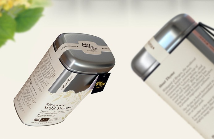 WildBliss Tea-Packaging - Mindsparkle Mag Designed by Rafael P.Maia, Wild Bliss Organics are sourced in the wild and created using time-tested processes. Centuries of regional herbal knowledge are brewed into every cup. Certified with the good stuff. #logo #packaging #identity #branding #design #color #photography #graphic #design #gallery #blog #project #mindsparkle #mag #beautiful #portfolio #designer