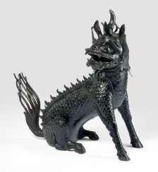 Large incense burner in the Form of a seated Qilin with moveable head as a lid