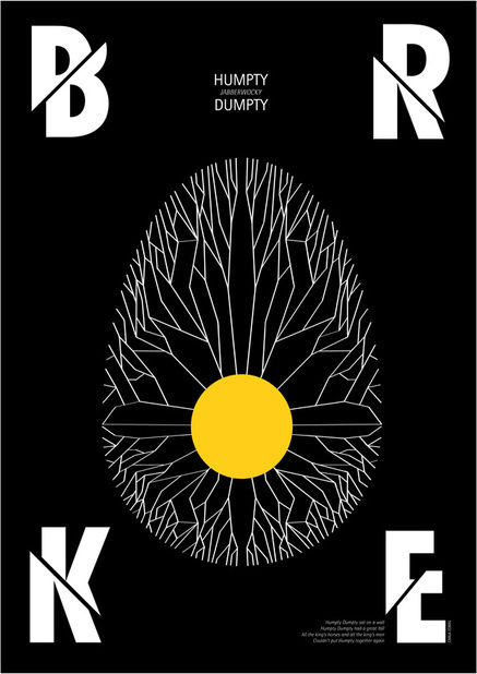HUMPTY DUMPTY #broke #lewis #poster #carrol #typography