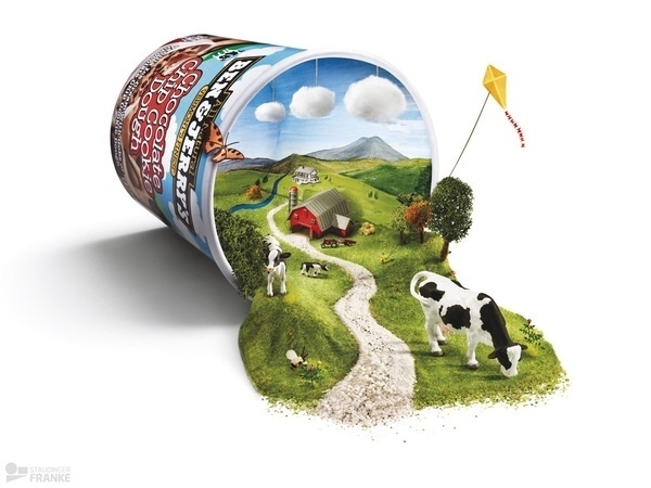 It's what's inside that counts on the Behance Network #cream #diorama #packshot #benjerry #ice #fun
