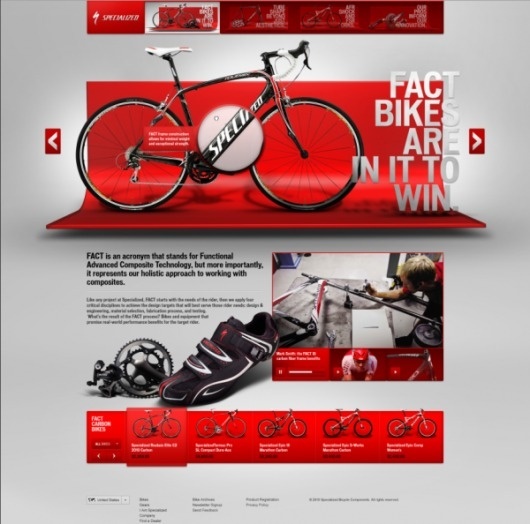 Specialized Bicycles Website Design #webdesign