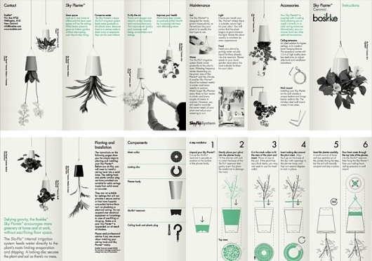 Brochure design idea #112: Boskke | Identity Designed #design #grid #plants #instruction manual #brochure