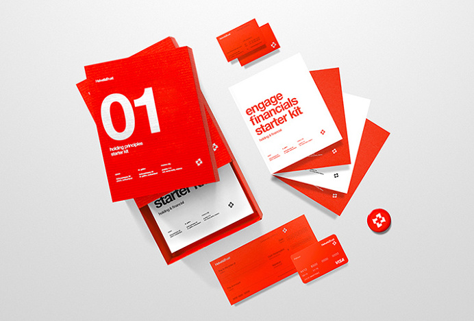 Helvetia Trust by Anagrama #branding #red #graphic design