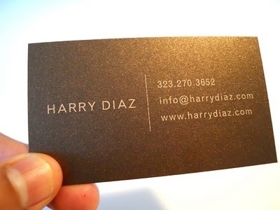 Harry Diaz Blog: 2011 Screen Printed Business Cards #business #card #design #art