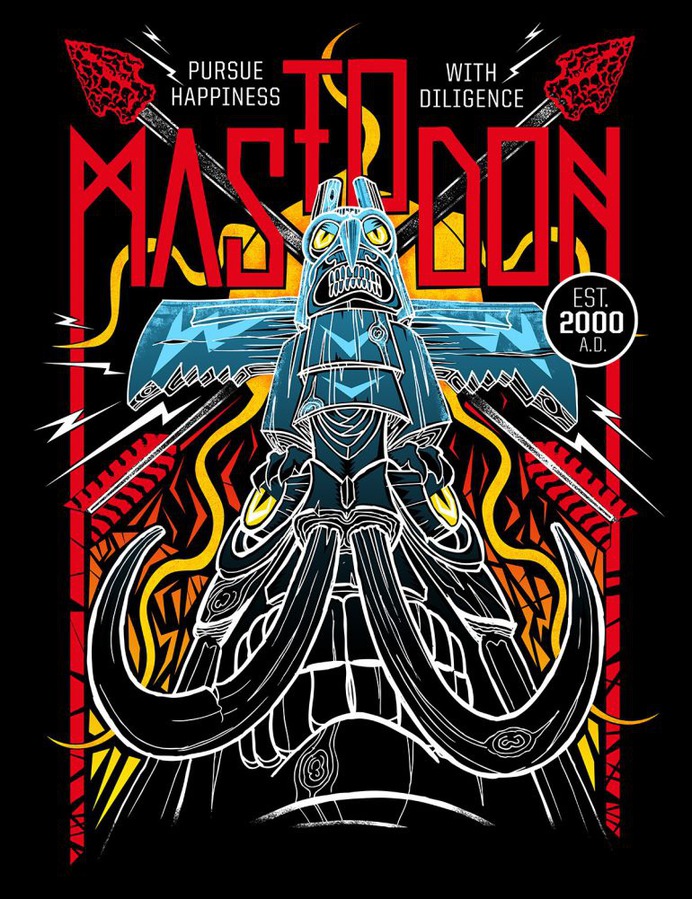 Mastodon merch art