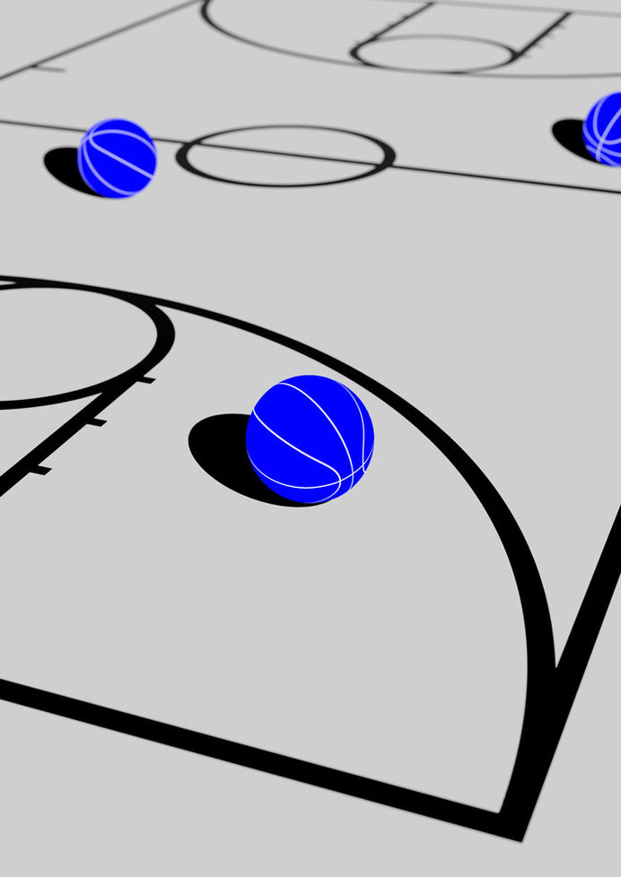 DOMO-A Inspiration blog #blue #illustration #basketball