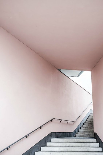 Pink stairs. @THE COVETEUR