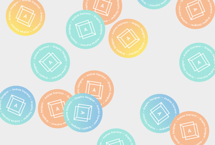 Andrea Sopranzi by Andrea Sopranzi #graphic design #sticker #print #gradient