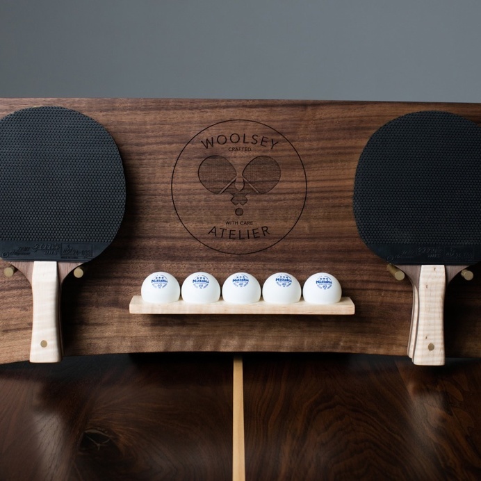 Beautiful wooden luxury deluxe Ping pong table tennis play sport handmade handcrafted by woolsey design inspiration blog mindsparkle mag www