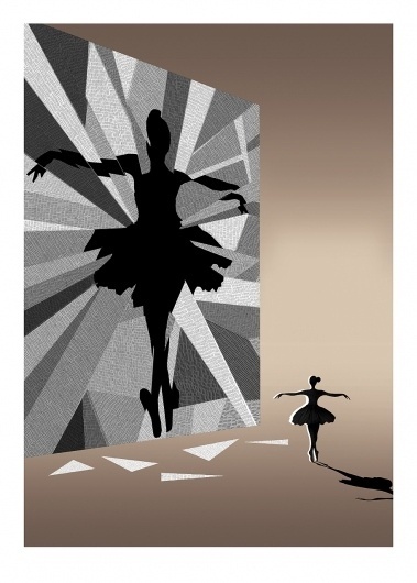 BAFTA 2011 Program Cover - Black Swan. #illustration