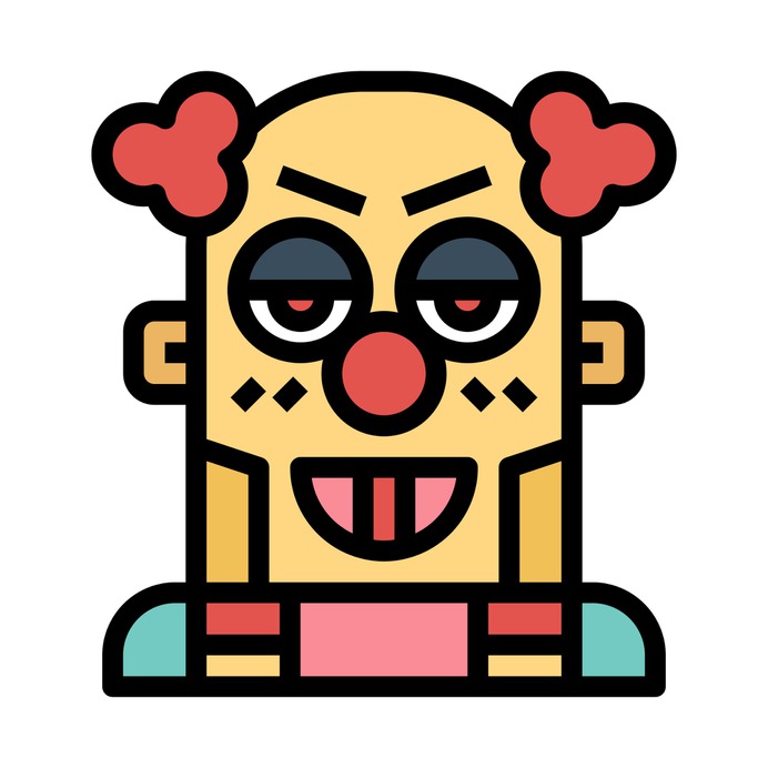 See more icon inspiration related to face, clown, fairground, carnival, character, costume, circus, entertainment, user, halloween, avatar and people on Flaticon.