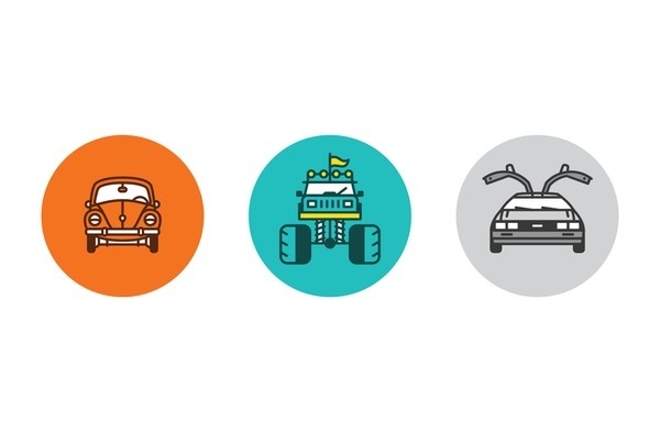 Car Trilogy #eliason #linda #illustration #cars #delorean