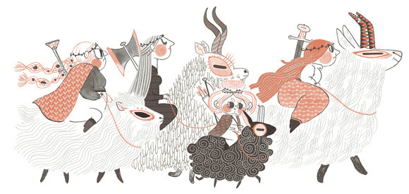 Amélie Fléchais #march #illustration #procession #animals