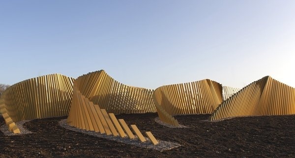 Blaze - McChesney Architects #line #pattern #wave #gold