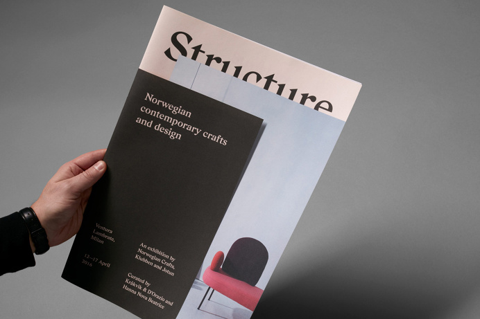 Logo, branding and print by Oslo-based studio Bielke & Yang for contemporary crafts and design exhibition Norwegian Structure