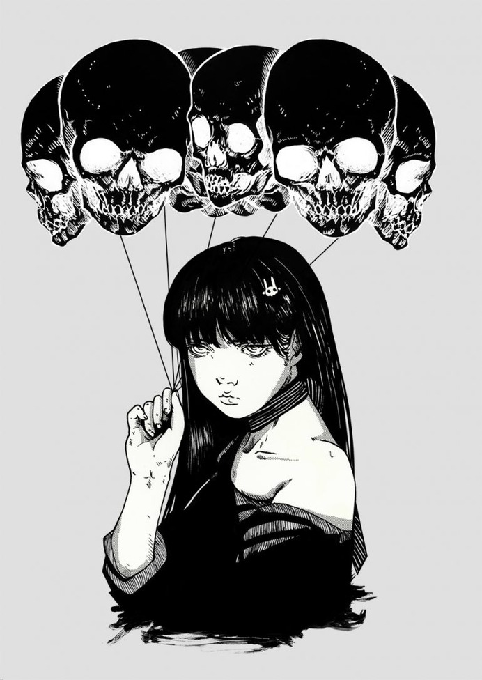 Skull Balloons by Thdreamgazer
