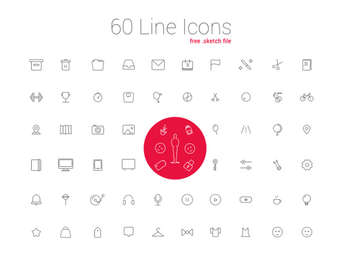 60 Free LIne Sketch Icon