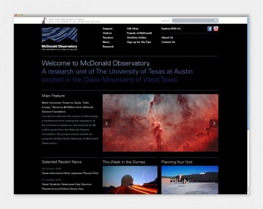 McDonald Observatory - Oscar Morris #morris #oscar #mcdonald #website #observatory #identity