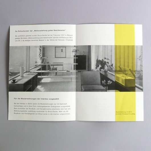Braun electrical - Print material / artwork - Braun Milan Triennale 1957 card #layout