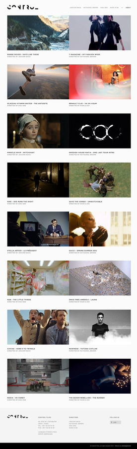 Control Films #website #grid #layout