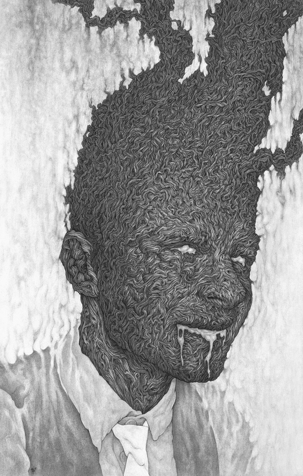 SOMETHING SOMEWHERE on the Behance Network #graphite #surrealist #illustration #portrait #drawing